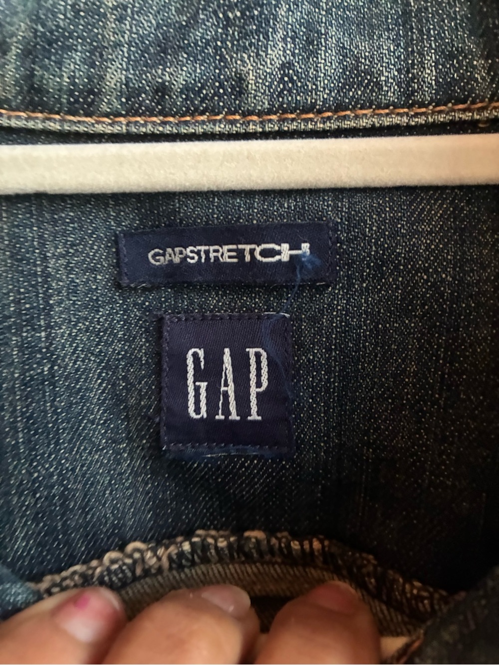 GAP Stretch Denim Jacket Medium Wash Fitted Y2K Women’s M - Picture 3 of 5